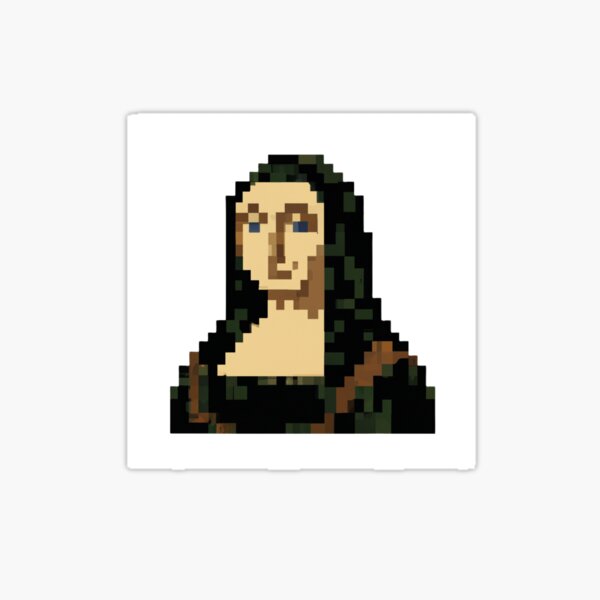 Mona Lisa Pixel Art Sticker