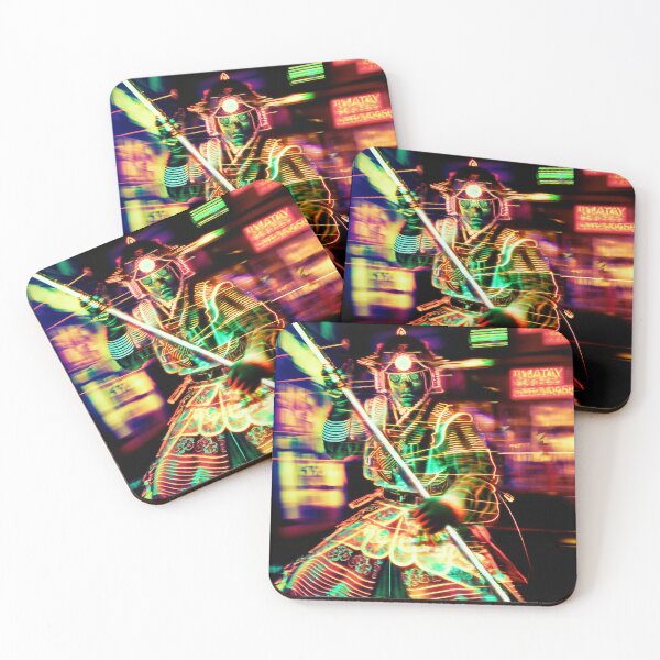 Item preview, Cyberpunk Neon City Samurai Warrior 5 designed and sold by moonbaseone.