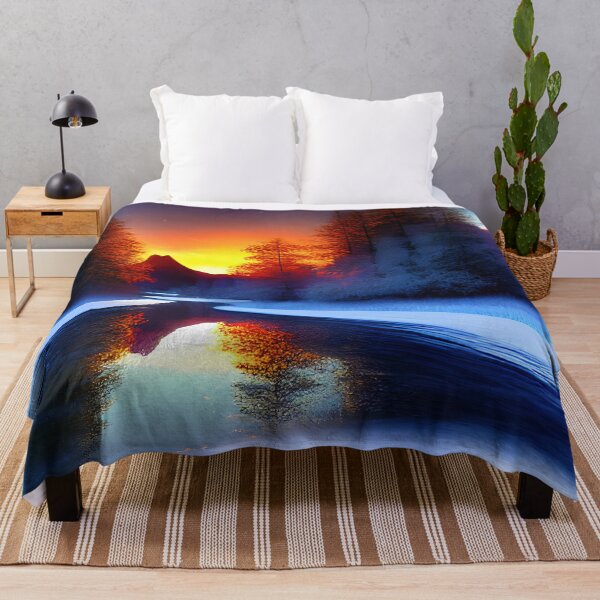 Item preview, Stunning Sunrise on a Snowy Creek: A Winter Landscape designed and sold by FreeSpirit-Shop.
