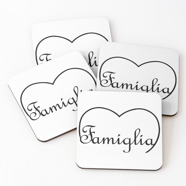 Item preview, Italian word Famiglia / Family in the top of a heart  designed and sold by SunnyDazDesign.