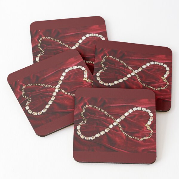 Item preview, Infinity heart diamond chain on velvet designed and sold by aprilwebbartist.
