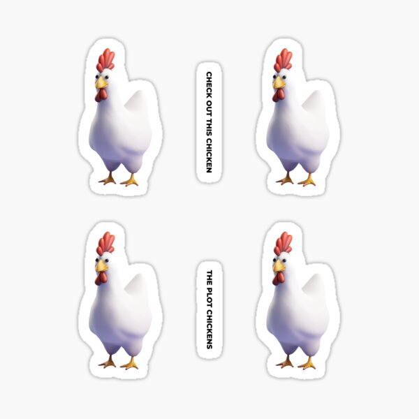 Chicken 3D Illustration Set Sticker