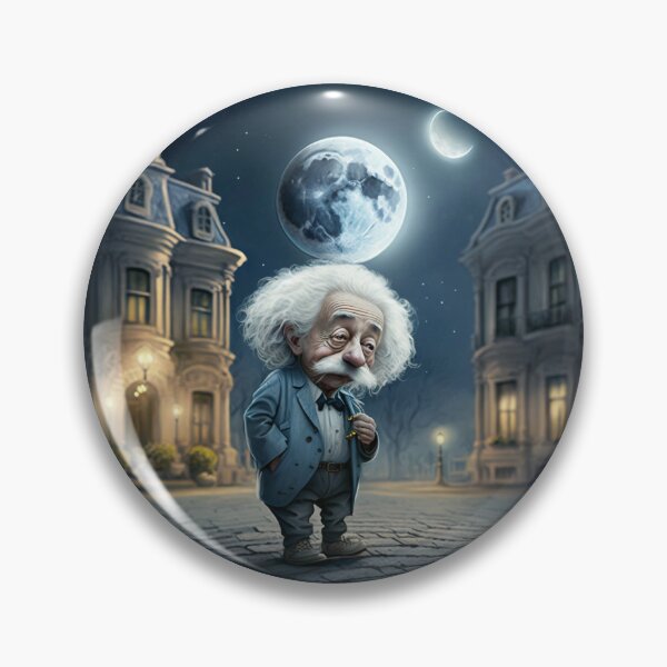 Item preview, Two Moons, One Einstein" designed and sold by bunlinked.