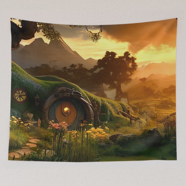 Item preview, A magical forest with a small house designed and sold by FreeSpirit-Shop.