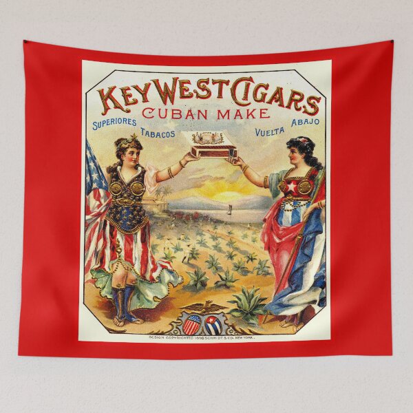 Item preview, KEY WEST CIGARS : Vintage 1898 Cuban Advertising Print designed and sold by posterbobs.