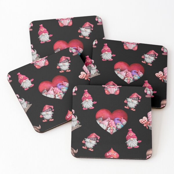 Item preview, Romantic gnome pattern. Loving gnomes. Happy Valentine Day designed and sold by Lumia Creations.