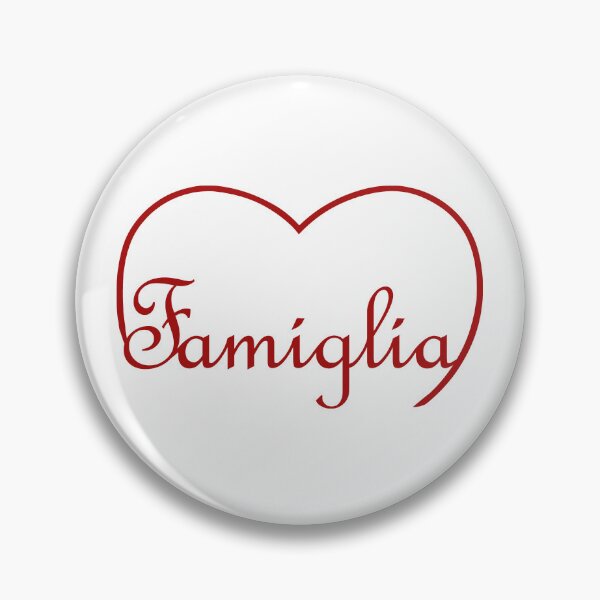 Item preview, Italian word Famiglia / Family in the top of a heart  designed and sold by SunnyDazDesign.