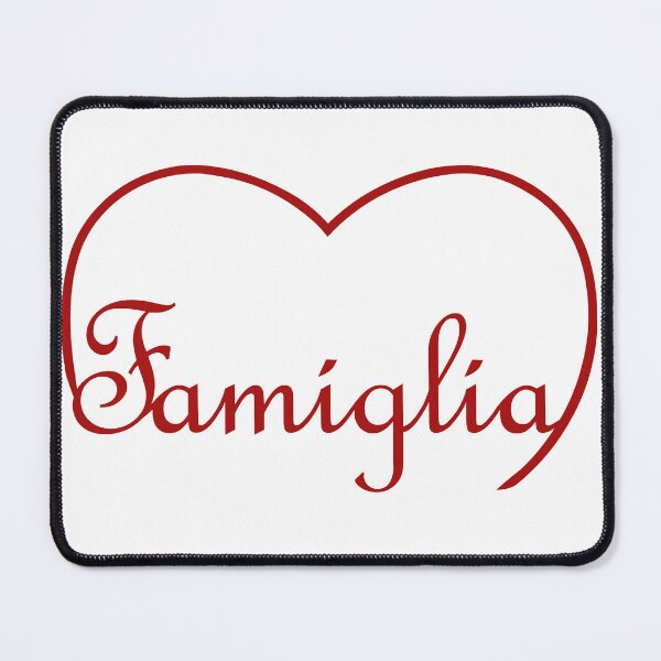 Item preview, Italian word Famiglia / Family in the top of a heart  designed and sold by SunnyDazDesign.
