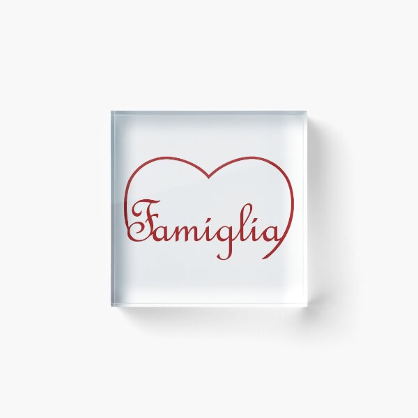 Item preview, Italian word Famiglia / Family in the top of a heart  designed and sold by SunnyDazDesign.