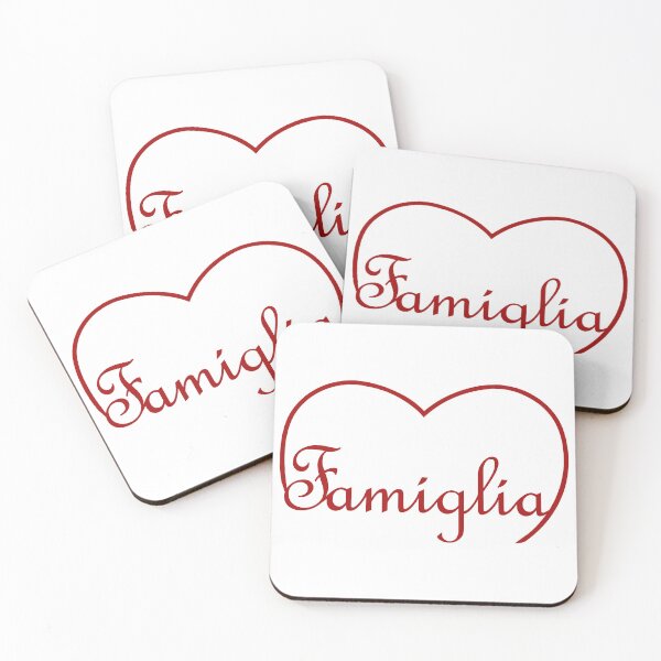Item preview, Italian word Famiglia / Family in the top of a heart  designed and sold by SunnyDazDesign.