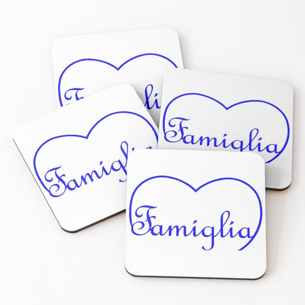 Item preview, Italian word Famiglia / Family in the top of a heart  designed and sold by SunnyDazDesign.