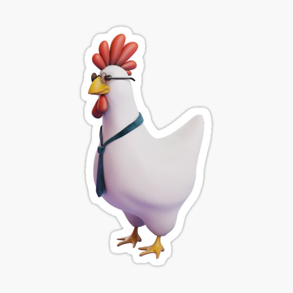 Business Chicken 3D Illustration Sticker