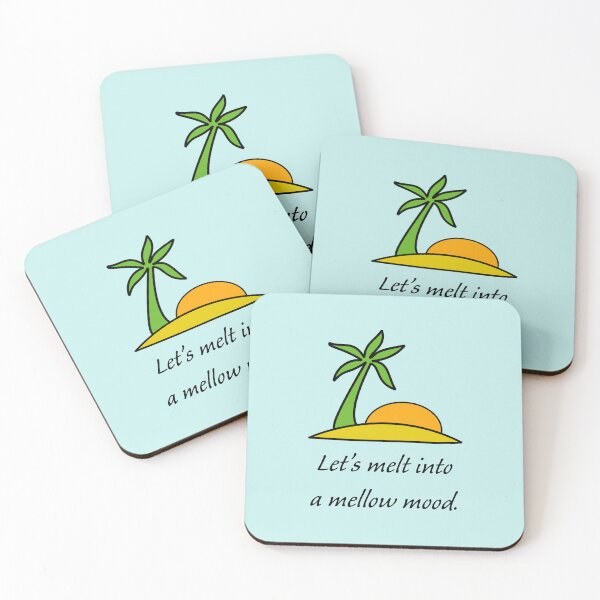 Item preview, Beach with Palm tree and Sun: Let's melt into a mellow mood designed and sold by SomeGuyLou.