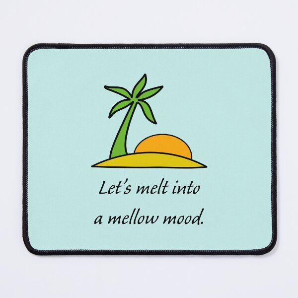 Item preview, Beach with Palm tree and Sun: Let's melt into a mellow mood designed and sold by SomeGuyLou.