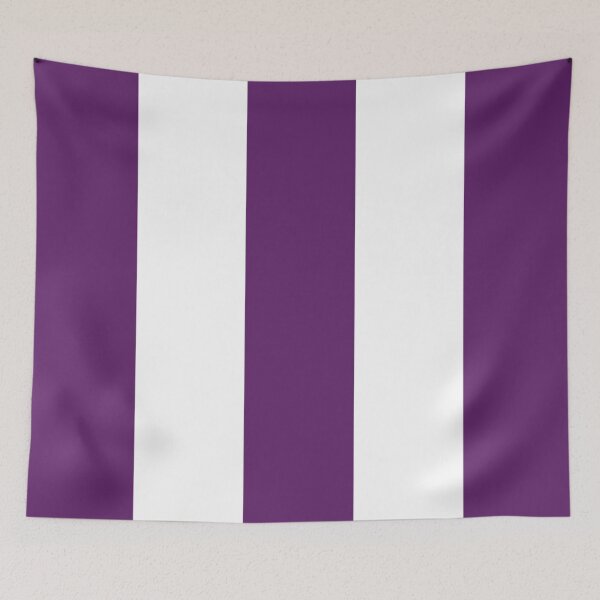 Item preview, Large AUBERGINE PURPLE and WHITE Vertical STRIPES designed and sold by RachelMacht.