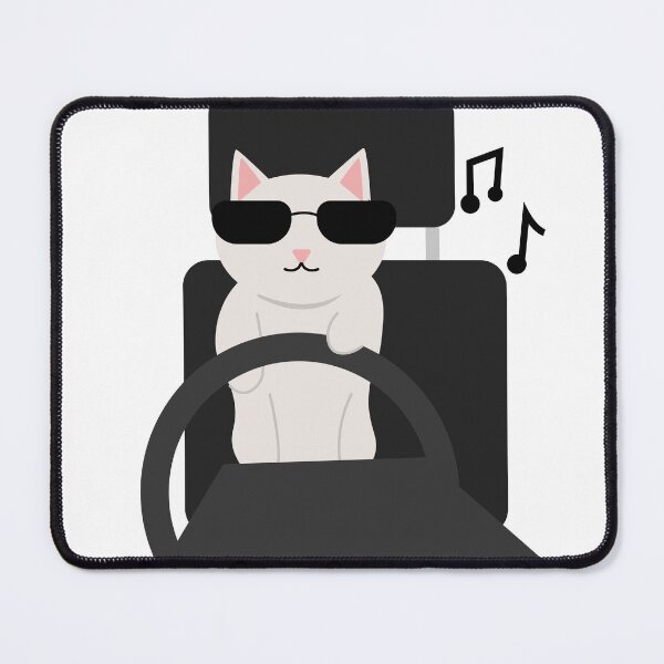 Item preview, Vibin' in the car cat designed and sold by Ilenia Maietta.
