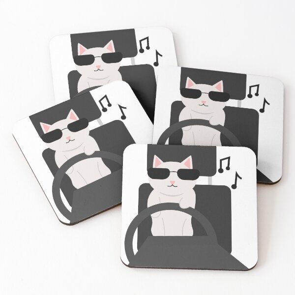 Item preview, Vibin' in the car cat designed and sold by Ilenia Maietta.