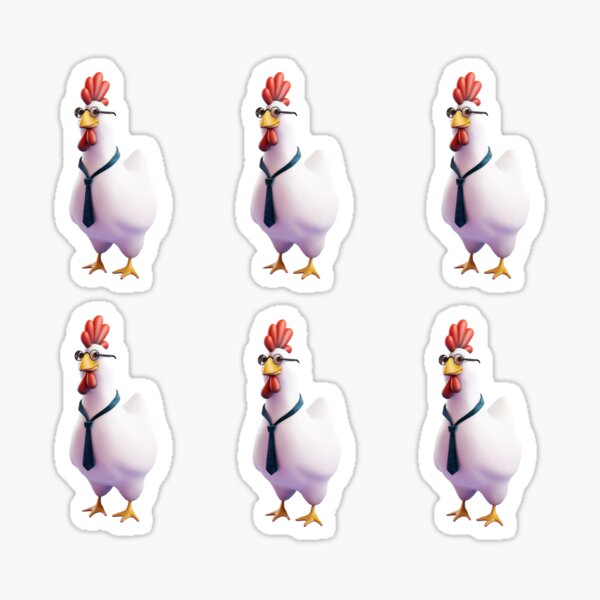 Business Chicken 3D Illustration Set Sticker