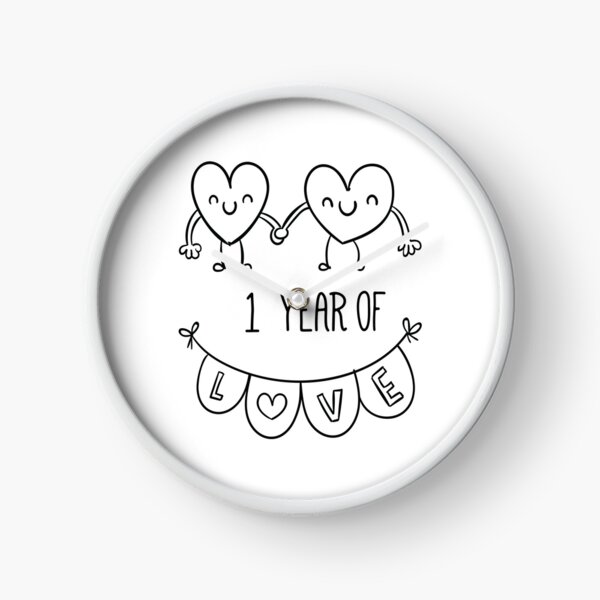 Artikel-Vorschau von Doodle Hearts 1st Anniversary - 1 Year of Love, designt und verkauft von CuteTrendyFinds.