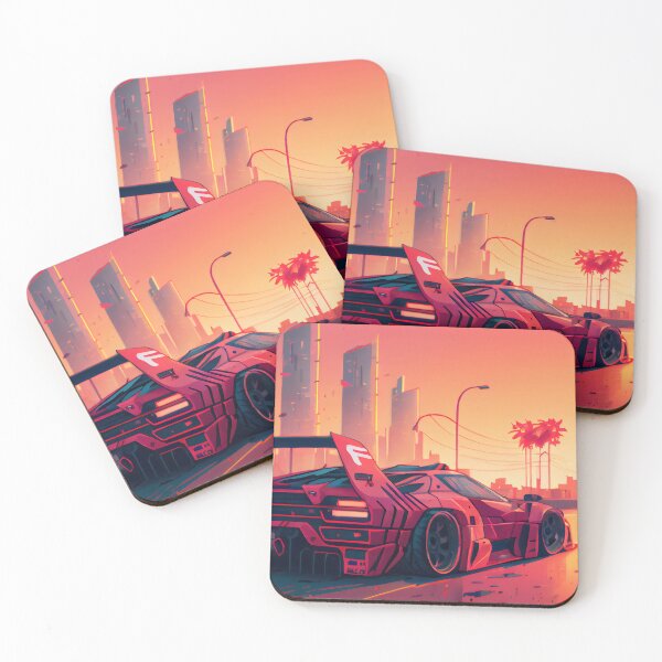 Item preview, Ferrari F40 Cyberpunk Car futuristic designed and sold by SuperSoulArts.
