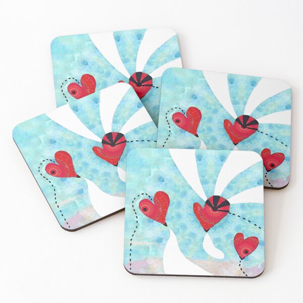 Item preview, Love Moves Us Romantic Red Hearts Art designed and sold by Sharon Cummings Art.