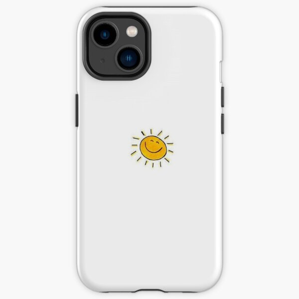 flor de sol sobre fondo blanco Funda resistente para iPhone