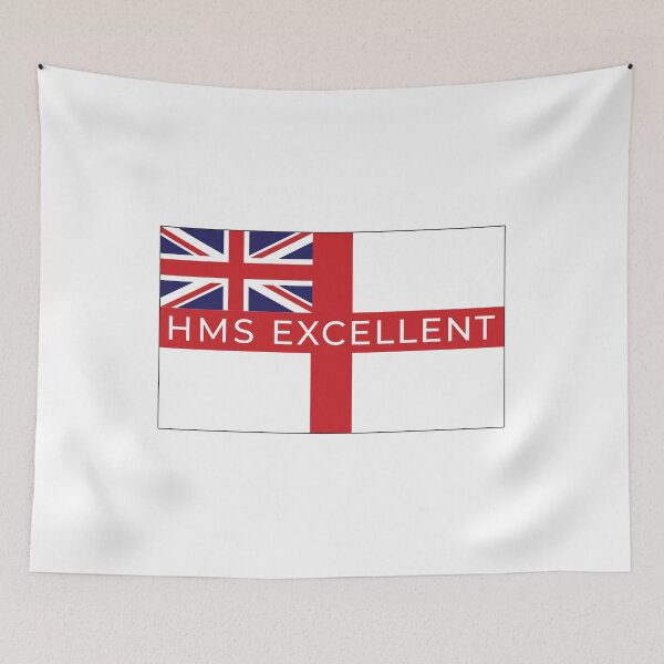 Item preview, HMS Excellent On British White Ensign - British Navy Shore Base designed and sold by Stuart Jones.