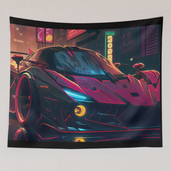 Artikelvorschau, Ferrari Cyberpunk futuristisch entworfen und verkauft von SuperSoulArts.