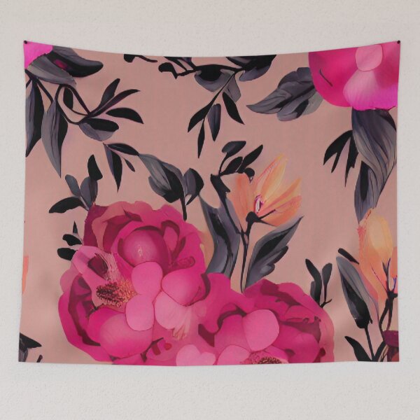 Item preview, Floral pattern designed and sold by blackwhiteblue.