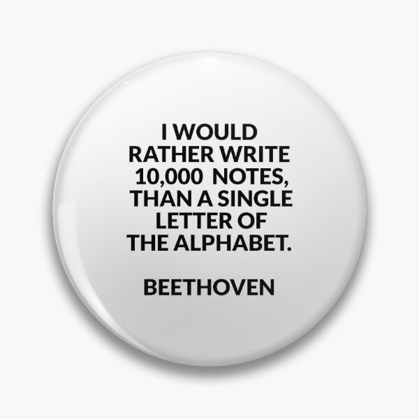 Item preview, Beethoven Quotes -  I would rather write 10,000 notes than a single letter of the alphabet designed and sold by Inspirationmotivation.