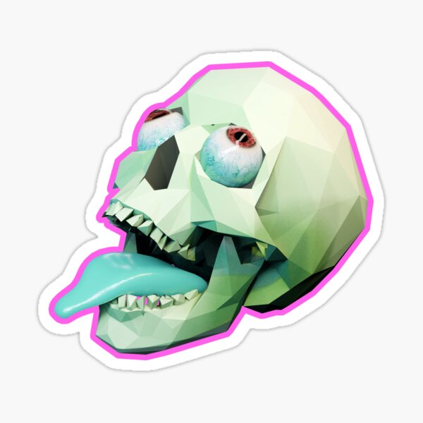  Radical Neon Skull Sticker