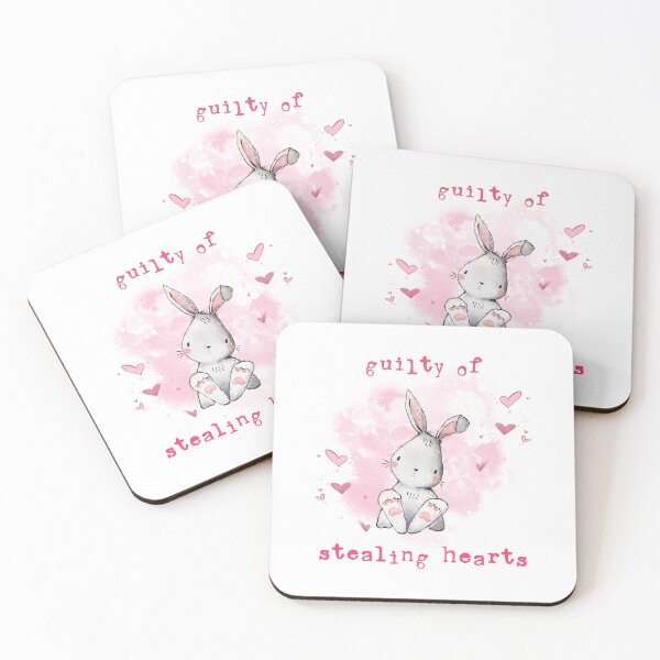 Item preview, Valentine's Day Cute Bunny Guilty of Stealing Hearts 1 F designed and sold by TasimaDesign.