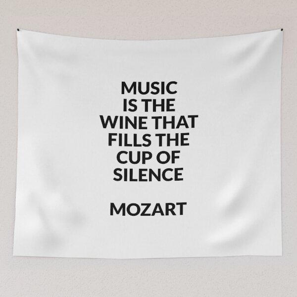 Item preview, Mozart Quotes - Music is the wine that fills the cup of silence designed and sold by Inspirationmotivation.