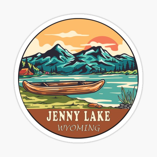 Item preview, Jenny Lake Wyoming | Bootfahren | Angeln designed and sold by KrisSidDesigns.