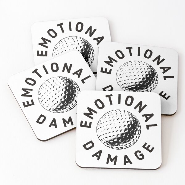 Aperçu de l'œuvre Blague sur les dommages émotionnels pour les fans de golf, cadeau pour rire créée et vendue par GeoffBeattie.