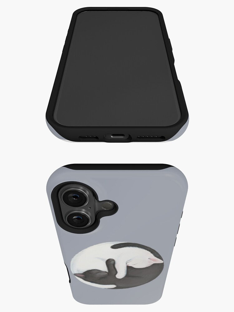 Thumbnail 3 von 4, iPhone-Hülle, Yin Yang ausgleichende Katzen designt und verkauft von stylecomfy.