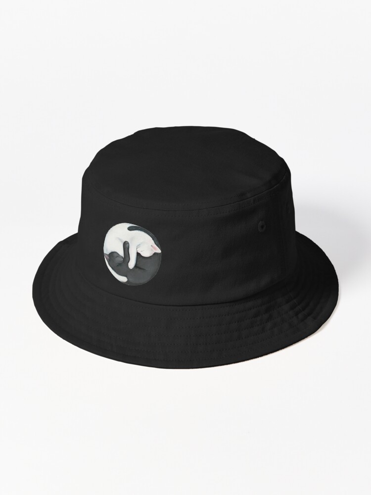 Thumbnail 1 von 6, Bucket Hat, Yin Yang ausgleichende Katzen designt und verkauft von stylecomfy.