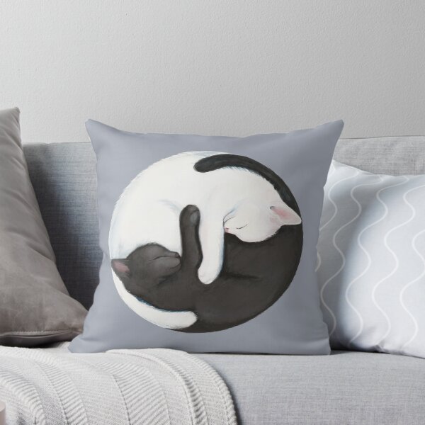 Item preview, Yin Yang Balancing Cats designed and sold by stylecomfy.