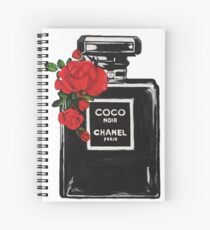 Perfume Bottle Flowers Spiral Notebook