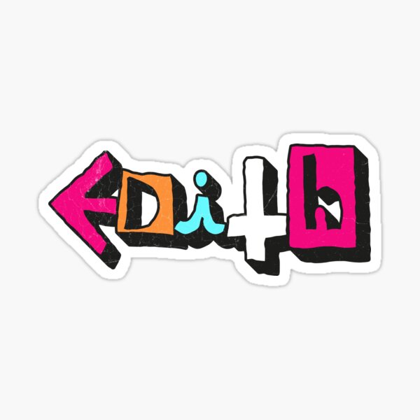 EDITH Custom Text Birthday Name Sticker