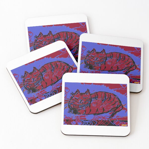 Item preview, Lovecat Red and Blue. designed and sold by sunandlion17.