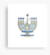 Keep Calm and Dreidle On Metal Print