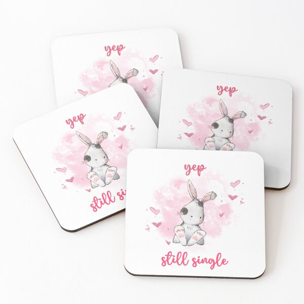 Item preview, Valentine's Day Cute Bunny Still Single 1 F designed and sold by TasimaDesign.