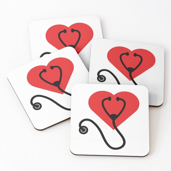 Item preview, Girls Women Nurses Valentines Day Hearts Stethoscope designed and sold by CoupleSnack.