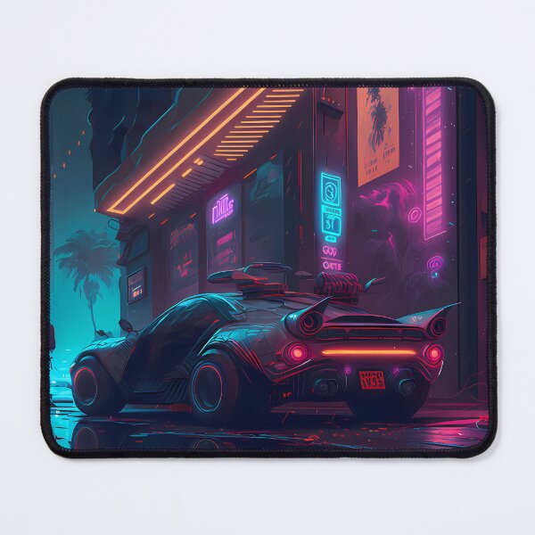 Item preview, futuristic neon night street designed and sold by SuperSoulArts.