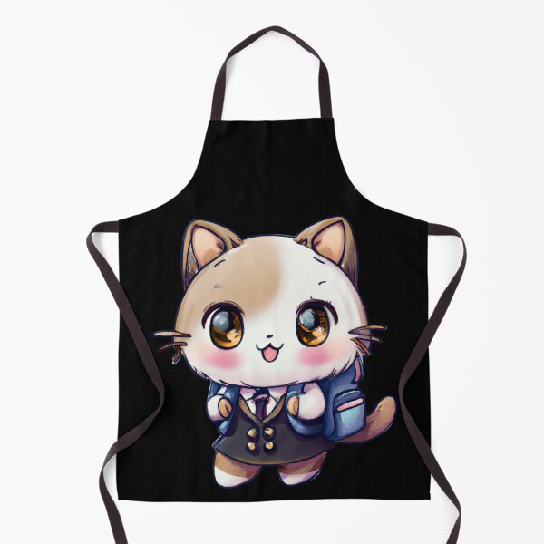 Item preview, Cute Colorful Funny Japanese Anime Kawaii Cat Student in a School Uniform and Carrying a Backpack  designed and sold by FunnyCatsFam.