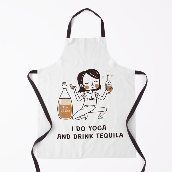 Item preview, I do yoga and drink tequila minimalist white designed and sold by MeditationMind.