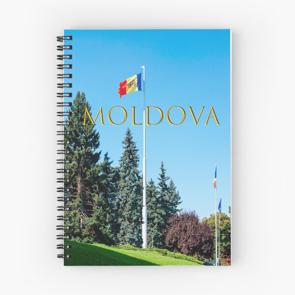 Item preview, A flagpole with the Moldovan flag near the trees and with the inscription "Moldova". designed and sold by ChernivtsiSkoda.