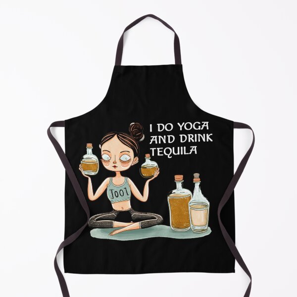 Item preview, I do yoga and drink tequila cool black designed and sold by MeditationMind.