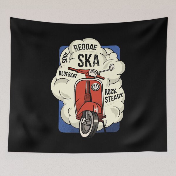 Item preview, ska reggae rocksteady red scooter designed and sold by jomi.amsterdam.